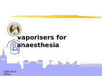 Anesthesia Vaporisers ..pptx
